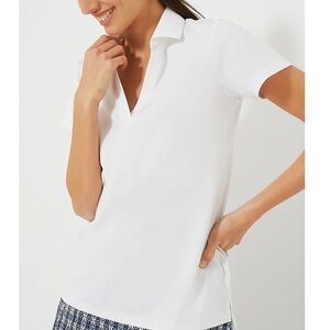 TNUCK SPORT White Short Sleeve Caroline Polo